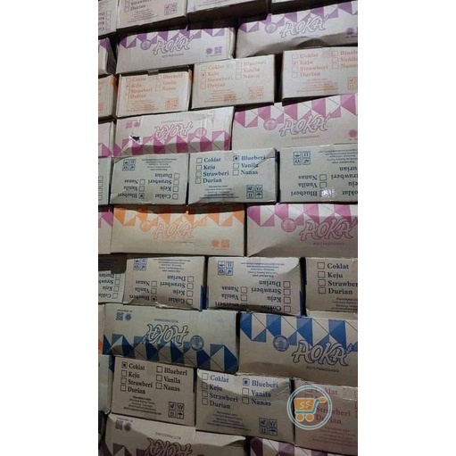 ROTI AOKA PANGGANG SELAI KARTON DUS GROSIR MURAH ENAK LEMBUT VIRAL HITS COKLAT VANILLA BLUEBERRY STRAWBERRY KEJU DURIAN NANAS-1