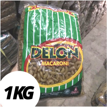 MAKRONI MEKAR MURAH / MAKRONI MURAH / MAKARONI MENTAH / MAKARONI MEKAR COKLAT DELON HIJAU 1 KG