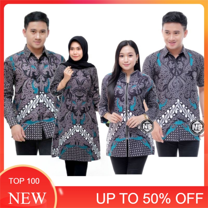 [12.12] Batik couple MOTIF BARU atasan kantor seragam batik pria wanita M L XL jumbo