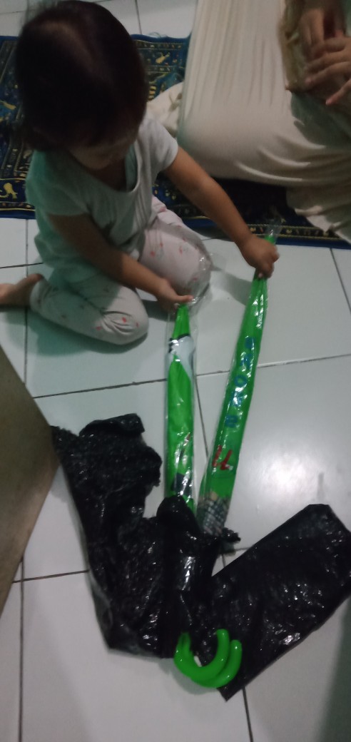 Payung Tongkat Polos List Kotak Gg.j