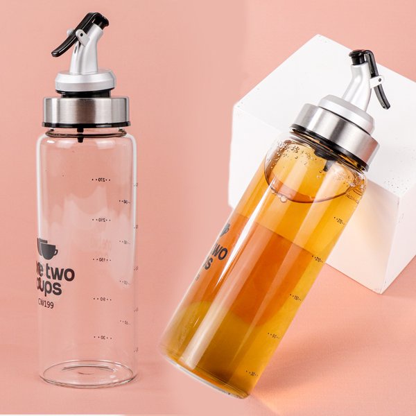 Botol Kaca 300ml Tempat Minyak Saus Cuka Penyimpanan Bumbu Masak Dapur