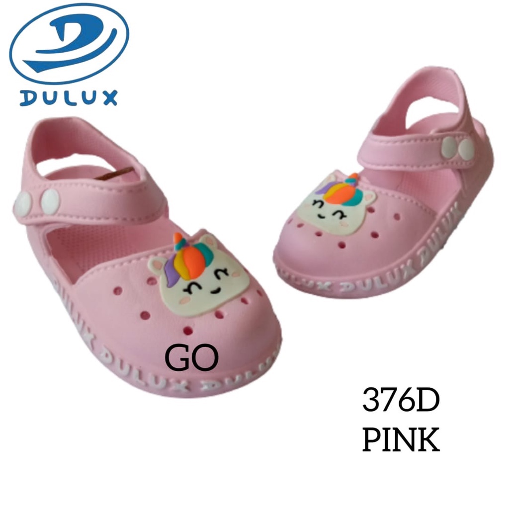 gos DULUX 376ED UNC Sandal Sepatu Anak Perempuan Tali Belakang Model Lucu Sandal Slop Anak Perempuan Model Karakter Unicron