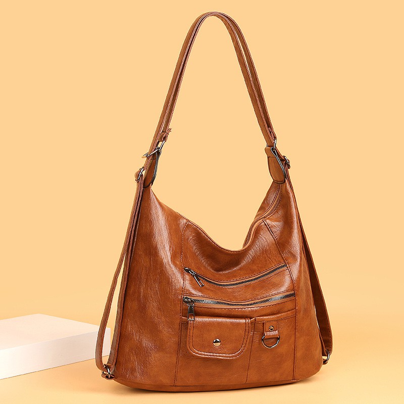 TAS SELEMPANG WANITA BISA RANSEL PREMIUM KULIT COKLAT SHOULDER BAG BAHU SLING KOREA BESAR  CAVATA TA467B7 IMPORT BRANDED BATAM MURAH ORI FASHION CEWEK KEKINIAN REMAJA