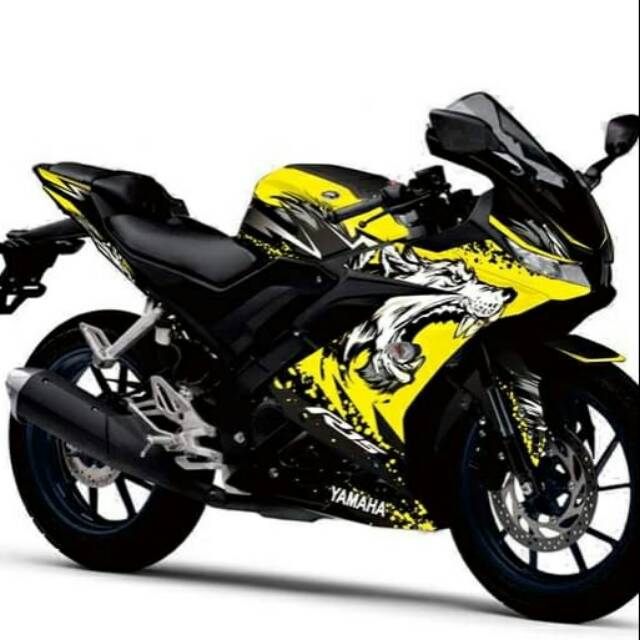Decal striping r15 V3 yellow sporty wolf