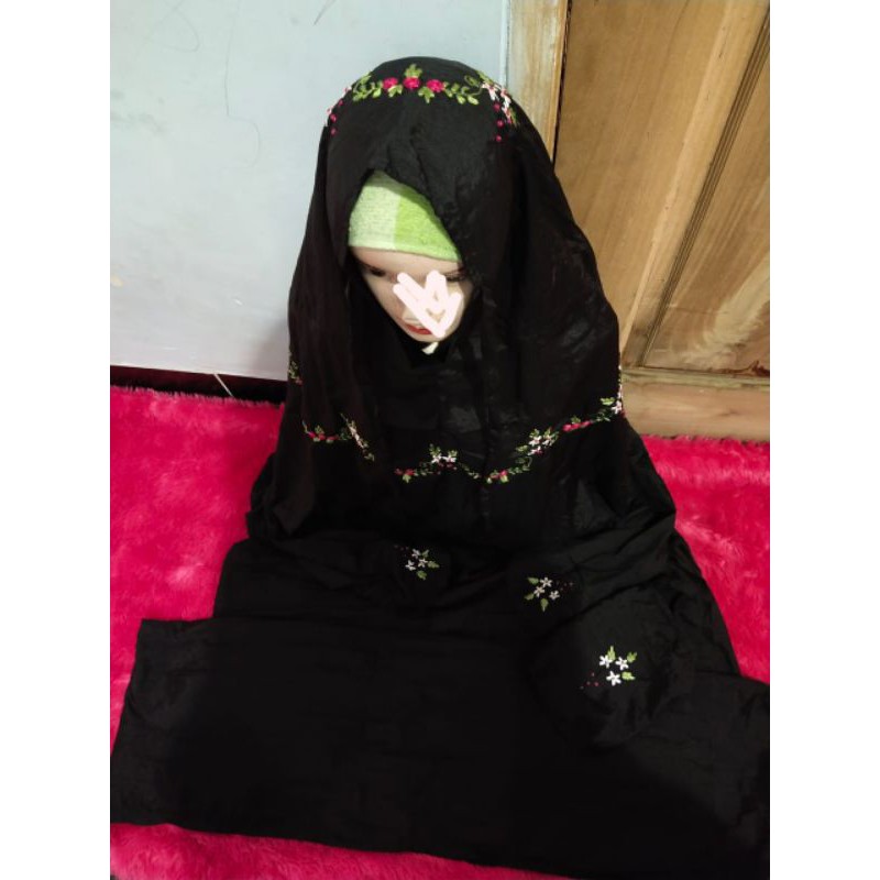 Mukena parasit tanpa kerut bertali