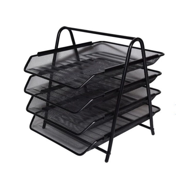

file tray - letter tray Organizer Dokumen 4 Tingkat - Hitam