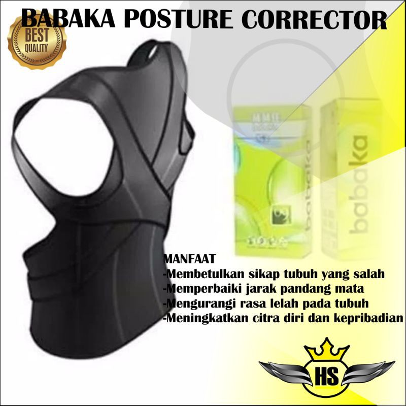 BABAKA KORSET POSTURE CORRECTOR Penegak Punggung Badan Penyangga Punggung Alat Terapi Bahu Pundak Terapi Tulang Belakang Korset Anti Bungkuk Penegak Badan