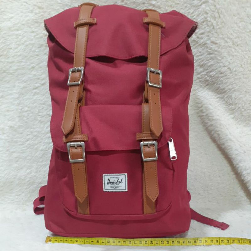 Tas Ransel Second / Preloved / HERSCHEL Backpack Merah / Bekas.