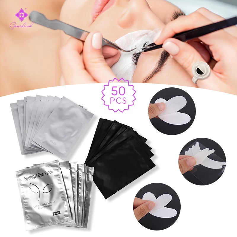 Genielash 50 Pasang Pad Hydrogel Bawah Mata Untuk Eyelash Extension