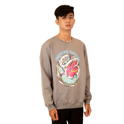 FORTGLASS Milk Sweater Premium Pria Lengan Panjang / Sweatshirt unisex By Fortklass