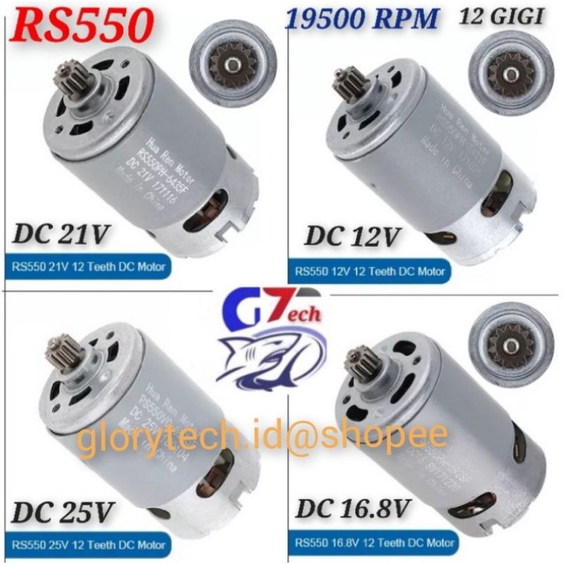 DINAMO RS550 / DINAMO MOTOR CORDLESS / MOTOR DC RS550 GEARBOX DINAMO RS550
