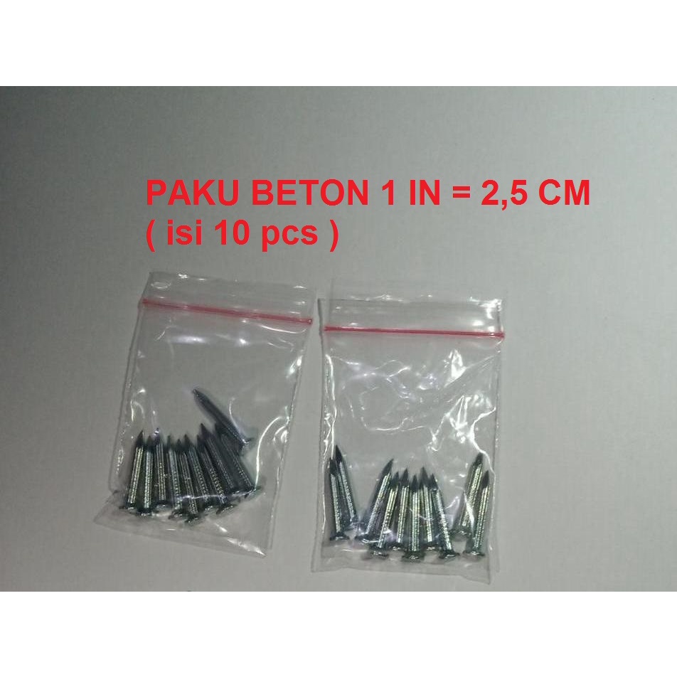 Paku beton 1 in / 2,5 cm isi 10 pcs murah