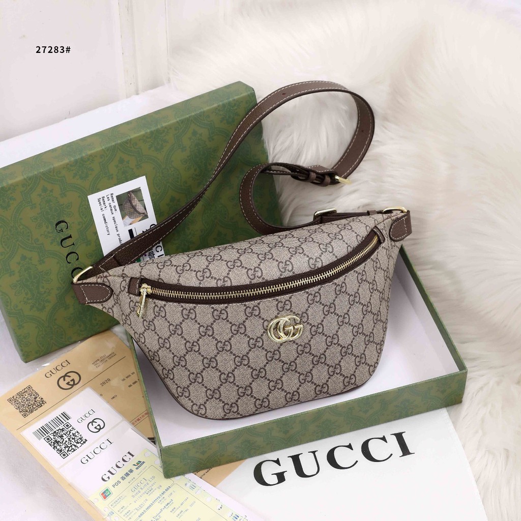 TAS WANITA BATAM IMPORT GUCCI GG  WAISTBAG 27283 KWALITAS SEMI PREMIUM