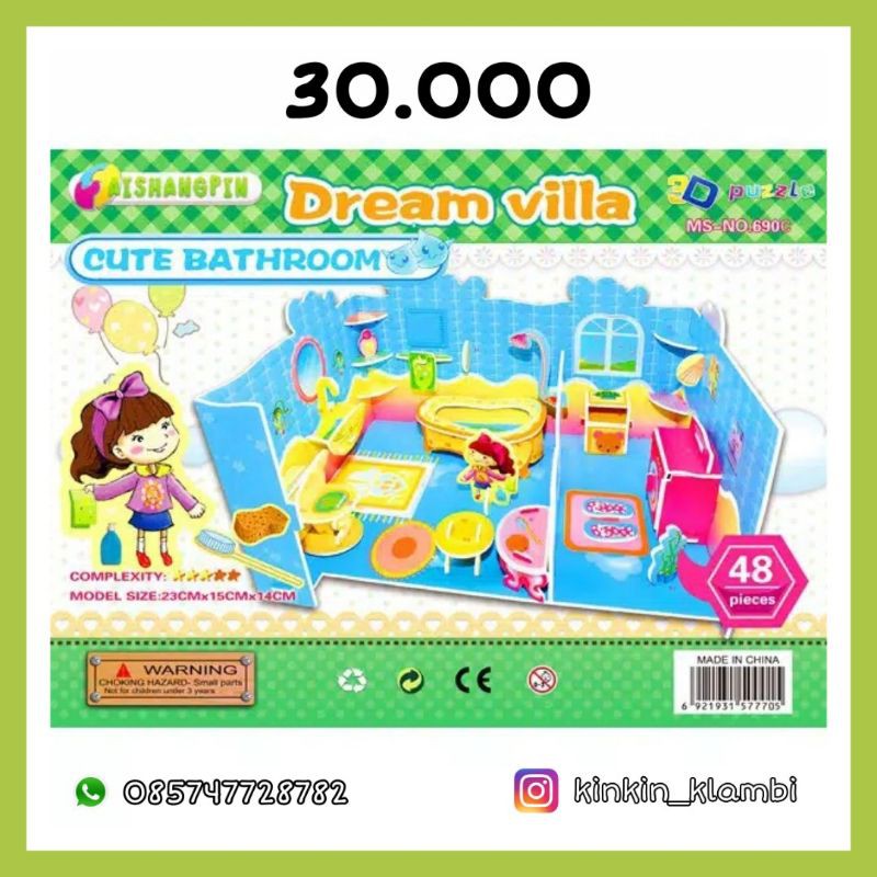 NEW Puzzle 3D DIY MODEL UKURAN BESAR / 3D Puzzle / 3D DIY Jigsaw /Mainan Edukasi