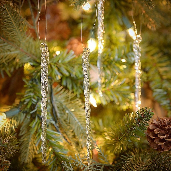 [Christmas Products]12pcs 13cm Christmas Simulation Icicle Ornaments