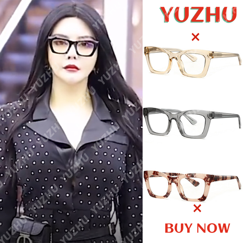 【YUZHU】COD Fashion Baru Warna Matching Cat Eye Glasses