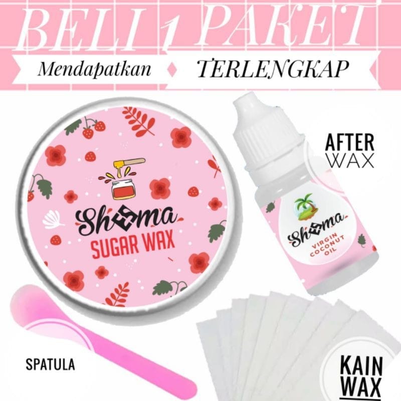 ( BPOM ) BIO SHEMA WAXING ISI 4 pcs @50gr / 2 Pcs @100gr + SERUM After Wax + Spatula + kain wax / Paket Lengkap Sugar Wax Untuk Waxing Bulu Ketiak, Wax Bulu Kaki, Tangan, Kumis