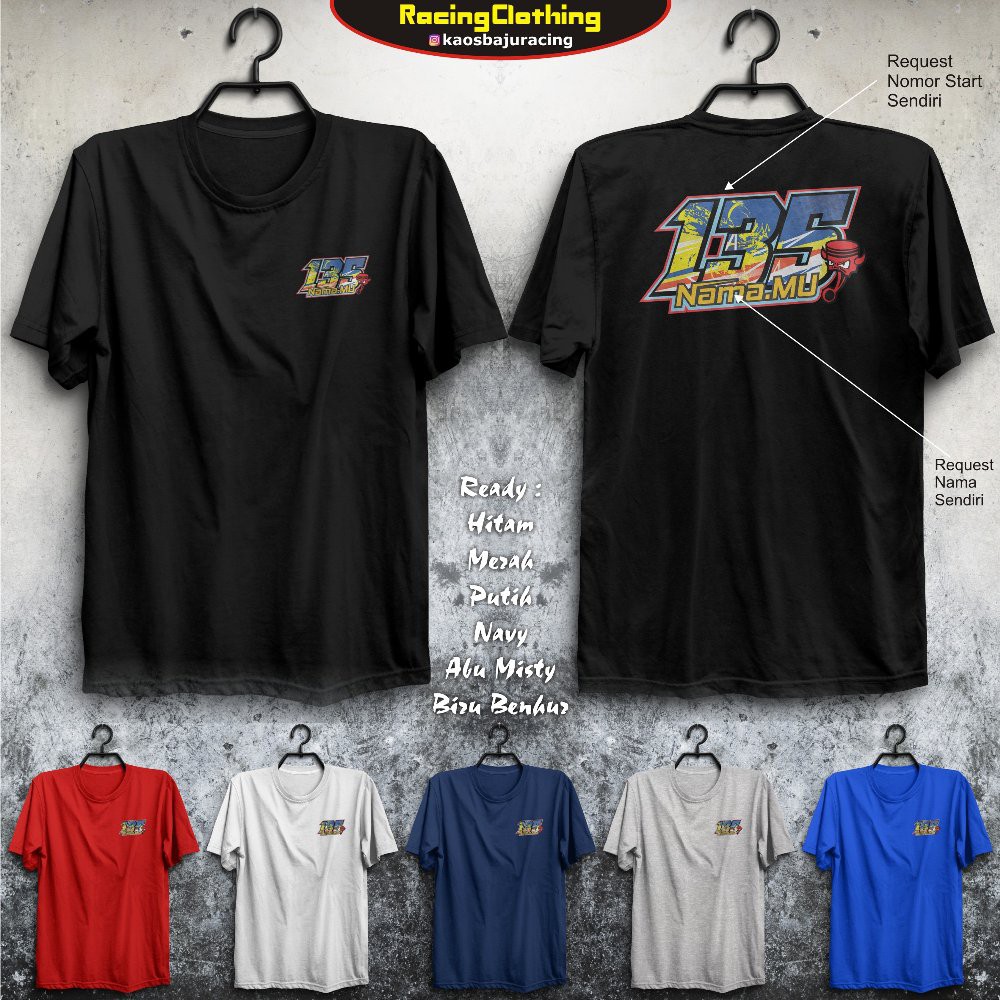 Kaos Baju Racing Nama Nomor Sendiri AQ Shopee Indonesia