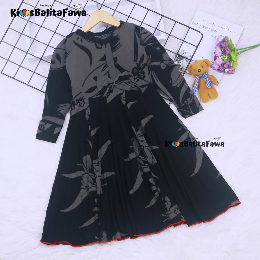 Gamis Pita Uk 2-3 Tahun / Gamis Anak Baju Murah Dress Muslim Ngaji Lengan Panjang Perempuan Cewek