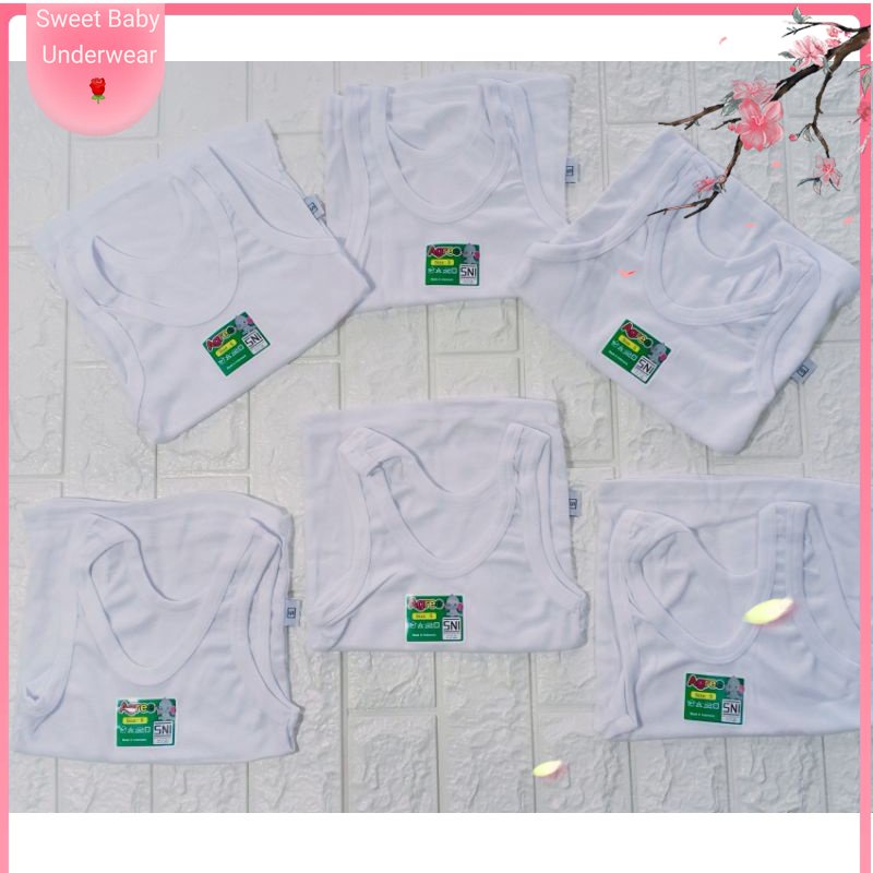 6 Pcs Singlet Agree || Singlet Bayi dan Anak-anak || Best Quality