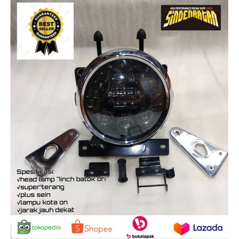 Lampu daymaker batok original rx king new set dudukan