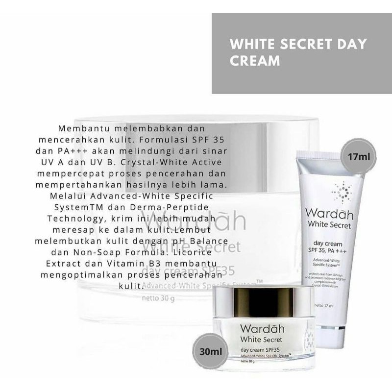 Wardah White Secret Day Cream SPF 35 PA+++