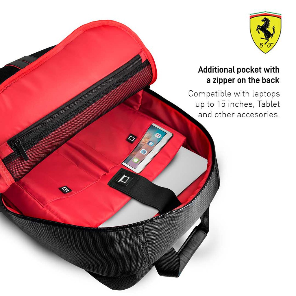 FERRARI - BACKPACK URBAN SLIM 15&quot; INCH - TAS PUNGGUNG / RANSEL LAPTOP