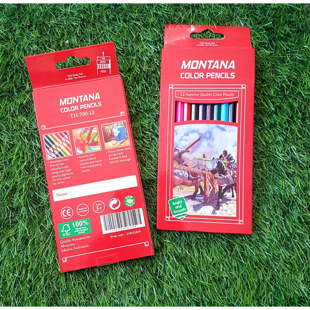 

PENSIL WARNA MONTANA 12 WARNA PANJANG GROSIR MURAH