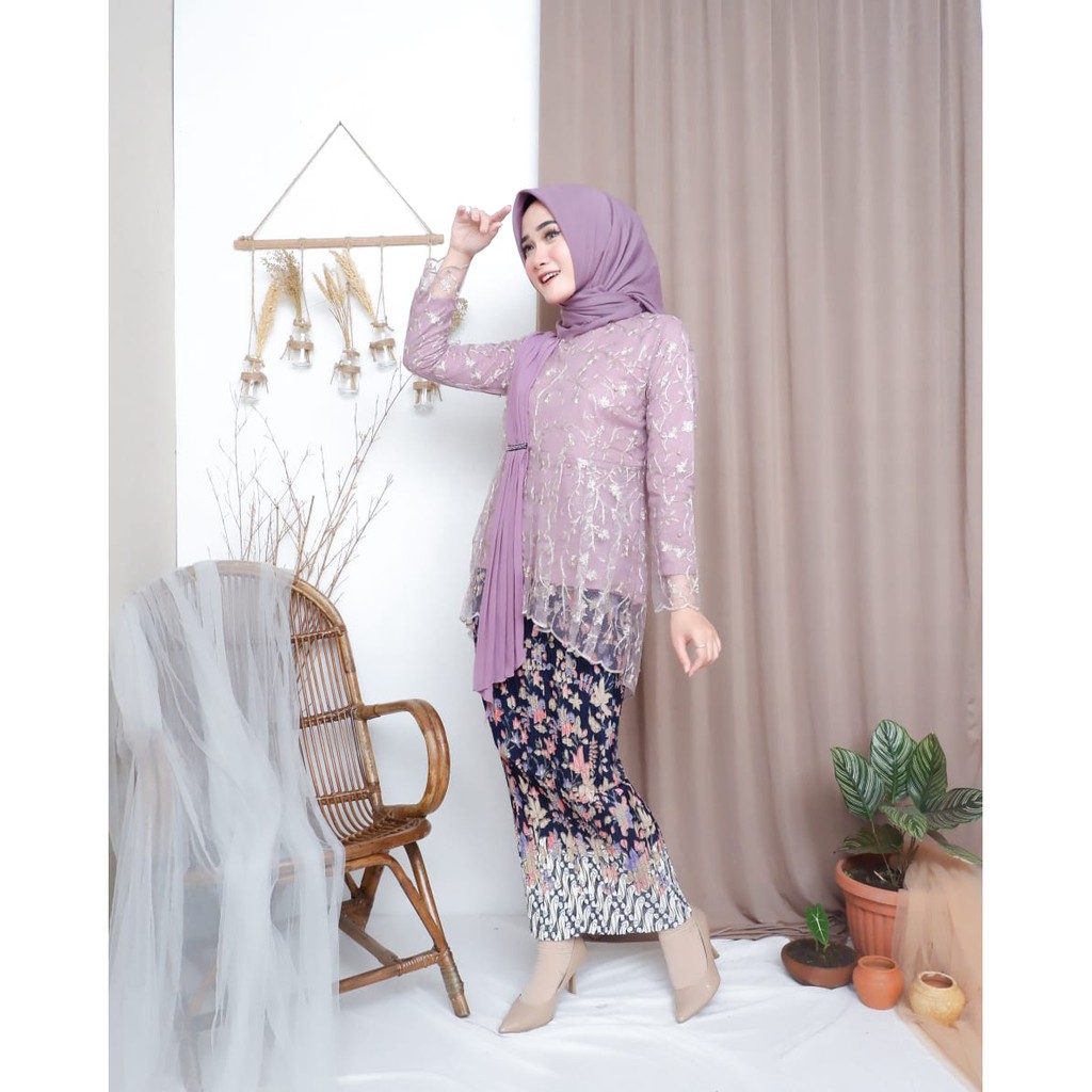 SET KEBAYA PUTRI SELENDANG+MASKER Murah