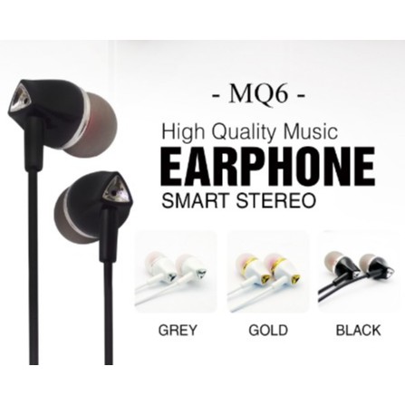 Earphones/hansfree/headset super big bass original MQ-128 kualitas terbaik