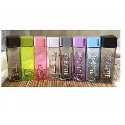 Botol Air Minum My Bottle Persegi Clear Warna / My Bottle Kotak / My Bottle Full Colour - Botol Air 