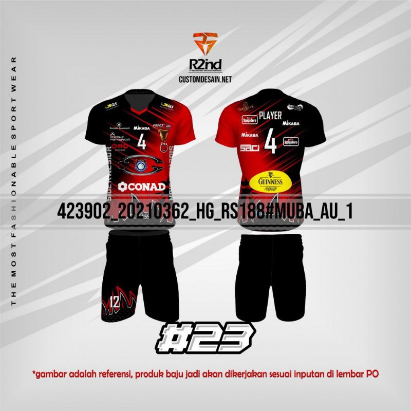 baju voli printing Original regarsport
