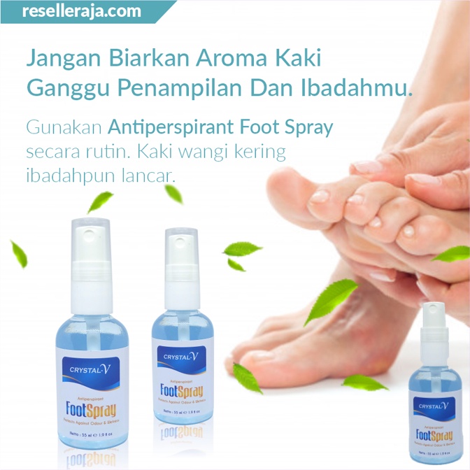 Jual Crystal V Antiperspirant Footspray (Menghilangkan bakteri dan