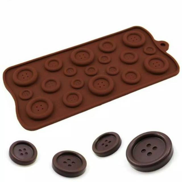 [Istana Baking] Cetakan Silikon Coklat Puding Es Batu Kancing Silicone Mold