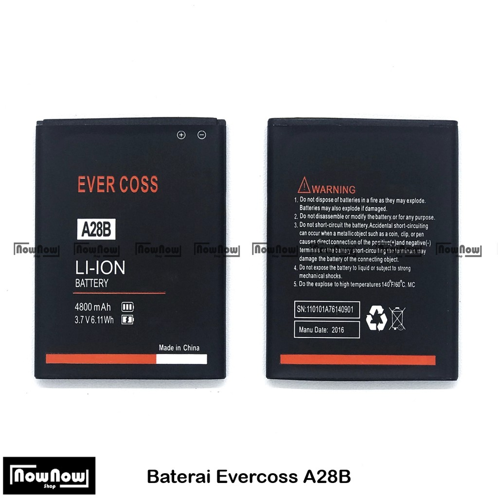 Baterai Evercoss A28B Original Double Power Batre Batrai Battery HP