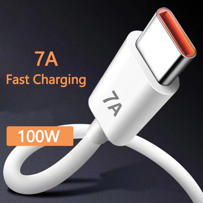 7a 100W Kabel Data / Charger USB Tipe C Fast Charging Untuk Huawei Mate 40 / 30 / Xiaomi / Samsung