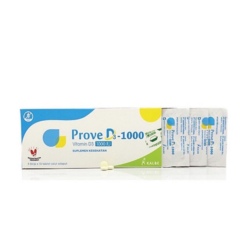 Vitamin Prove D3-1000 Tablet / vitamin D3 / vitamin tulang /  Per strip 10 tab