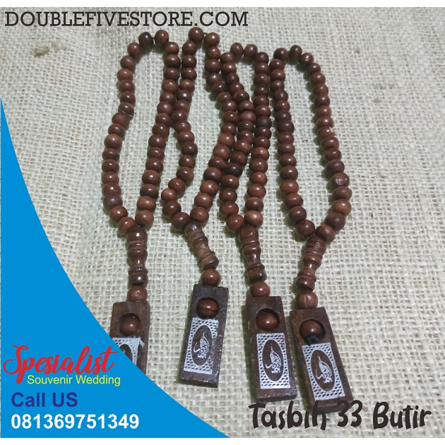 Souvenir Pernikahan Tasbih - Souvenir Tasbih Kayu 33 butir