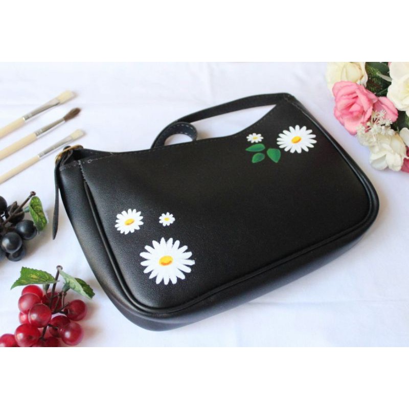 Daisy Painted Bag / tas wanita lukis / Shoulder bag