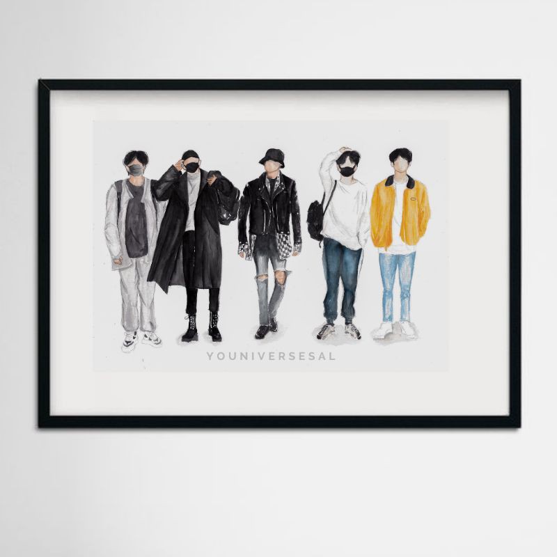 

BTS Outfit Watercolor Illustration Print Out by Sal