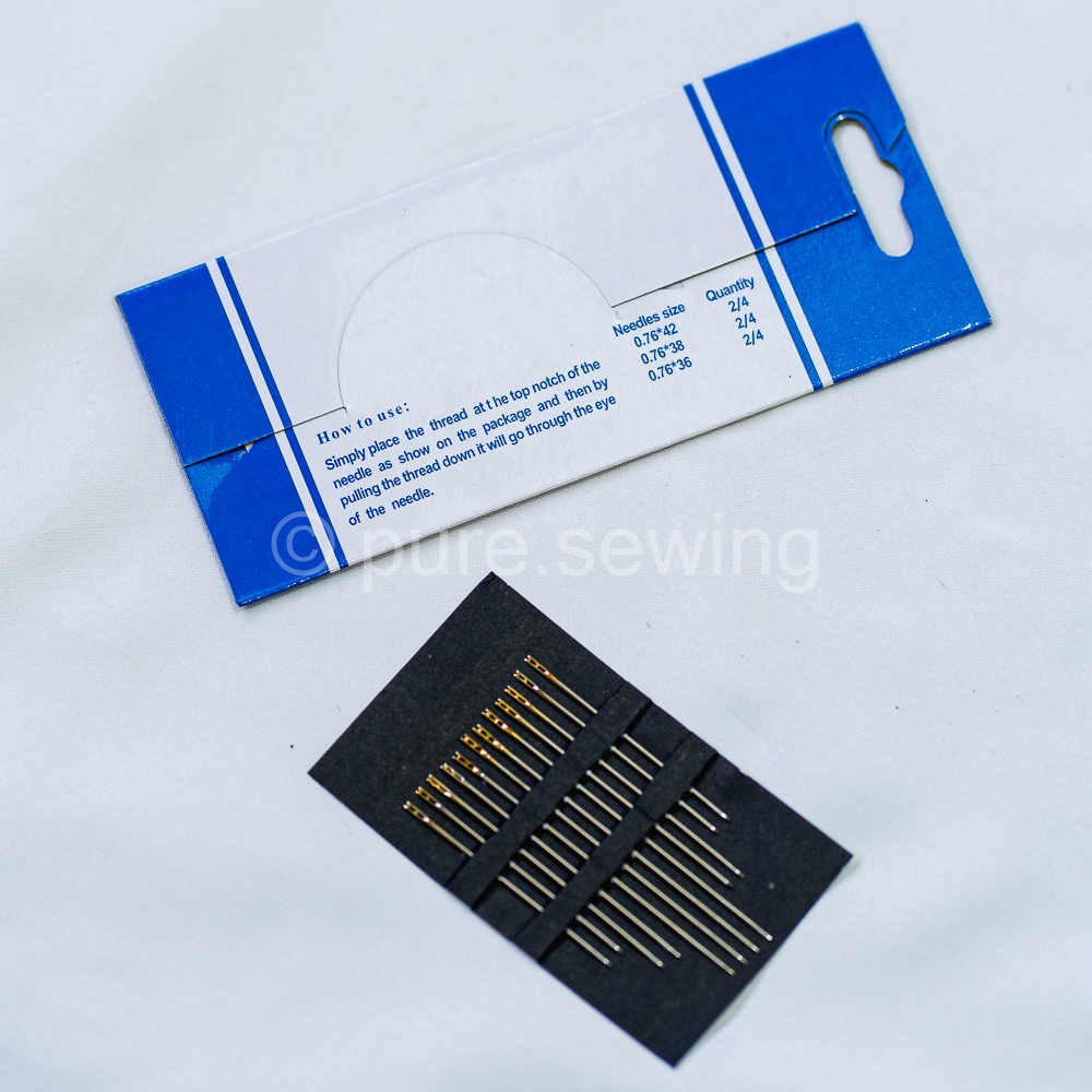 Jarum Jahit Tangan 3 ukuran 12 buah | Self Threading Needles 3 size 12pcs