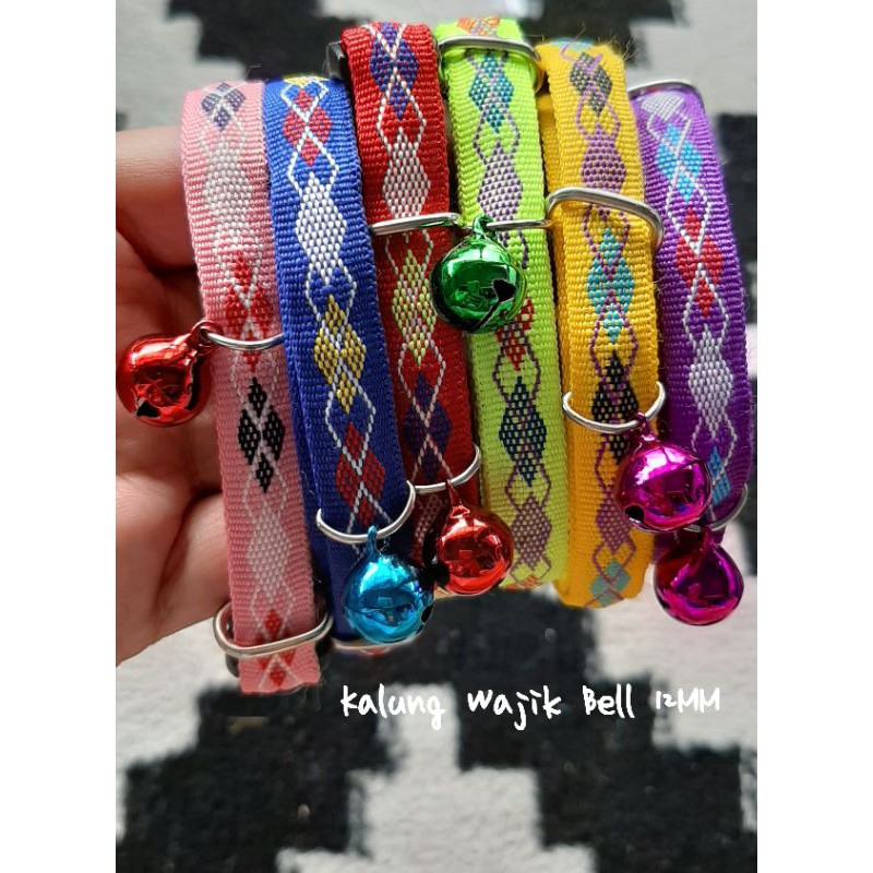 Kalung Motif CORAK lonceng 12MM kucing mix murah PROMO A