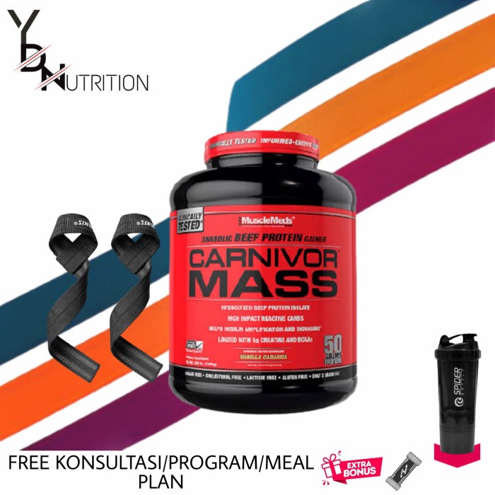 Kesehatan - Musclemeds Carnivor Mass Gainer 6 Lbs Suplemen Kesehatan Makanan Gym