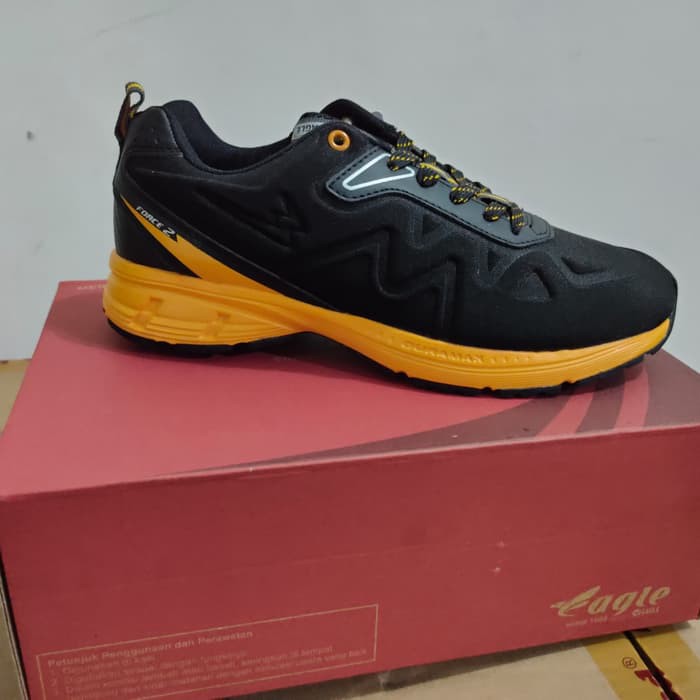 Murah sepatu running Eagle "Force 2" - Marun Putih 37 Elegan