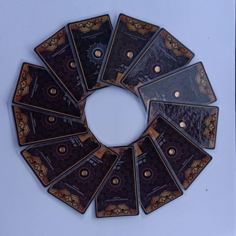 Emas 24 karat (finegold 99,99) Certieye berat 0,1grm