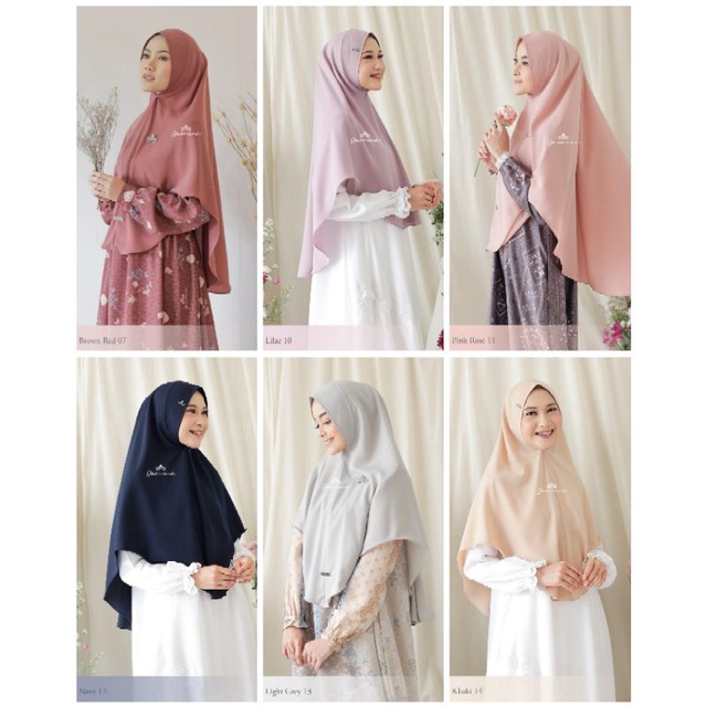 VALLERY KHIMAR JASMINE BY LIDIA HADIWINOTO PASANGAN ZELLIN NADINE AMARILIS DRESS JASMINE KHIMAR WOLL