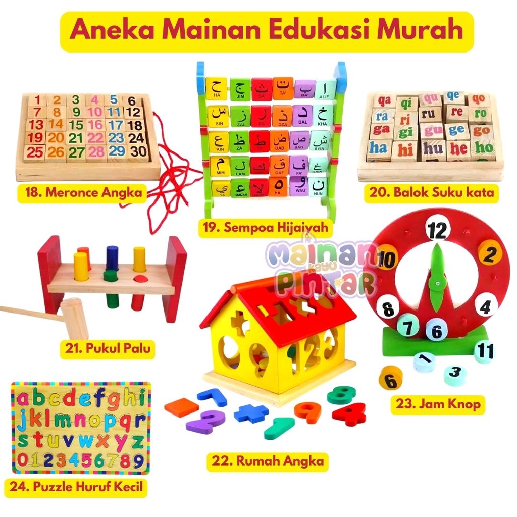 Aneka Mainan Edukasi Anak Terlengkap Harga Terjangkau