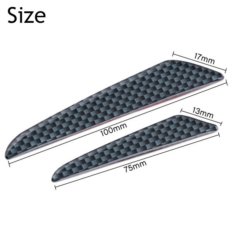 【Theredsunrisesiwy.id】4x Anti-collision Trim Carbon Fiber Car Door Edge Guard Strip Protector Bumper