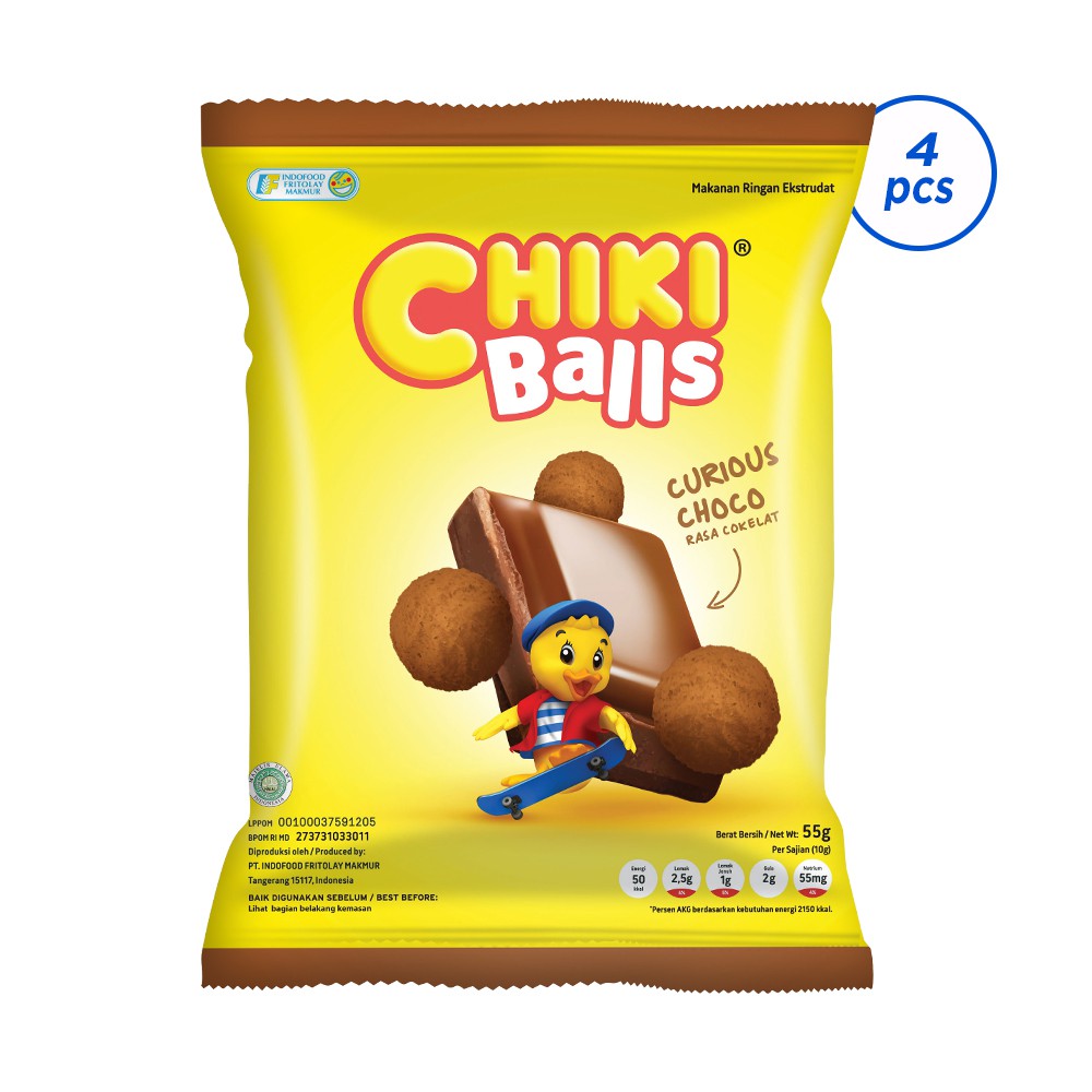 

Chiki Ball Coklat 55 Gr - 4 Pcs