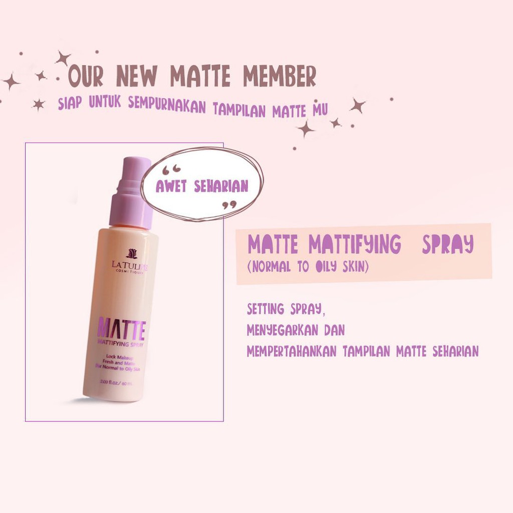 La Tulipe Matte Mattifying Spray 60ml
